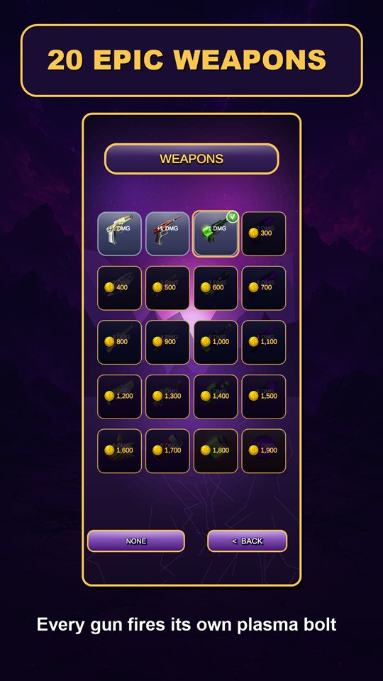 20 epic weapons